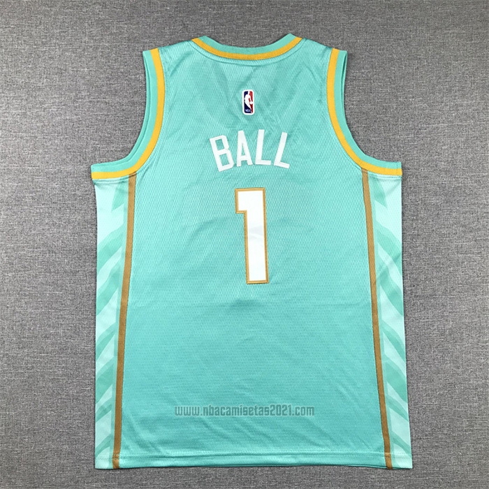 Camiseta Nino Charlotte Hornets Lamelo Ball #1 Ciudad 2023-24 Verde